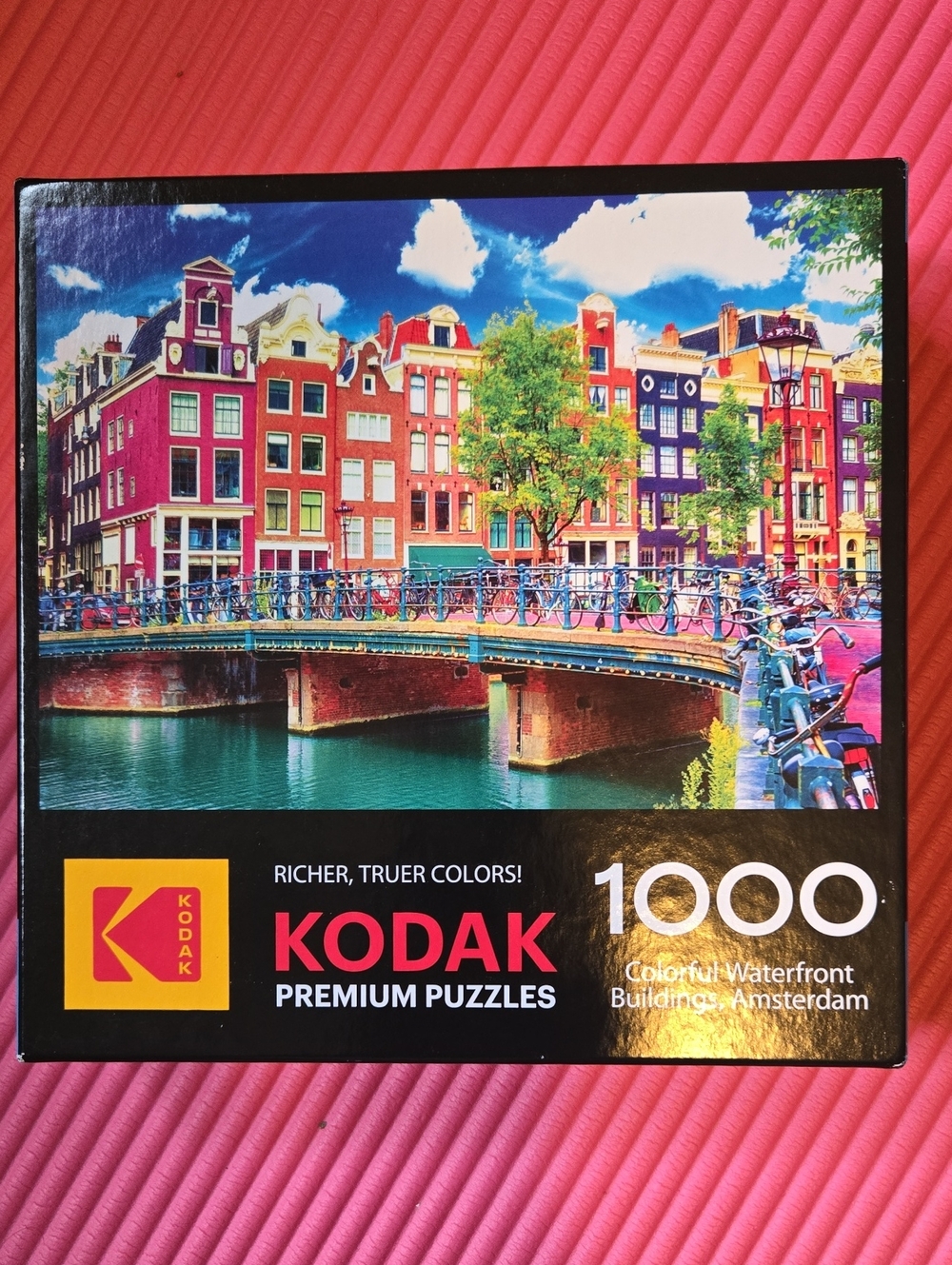 Rose Art Colorful Waterfront Buildings, Amsterdam 1000 Piece Puzzle